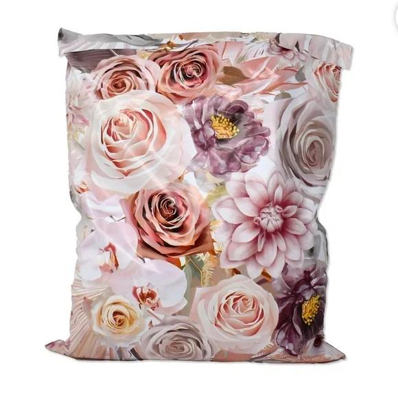 20 Piece Set:  Boho Floral Designer XLarge Poly Mailers. Size 17” x 14”. - Picture 4 of 5